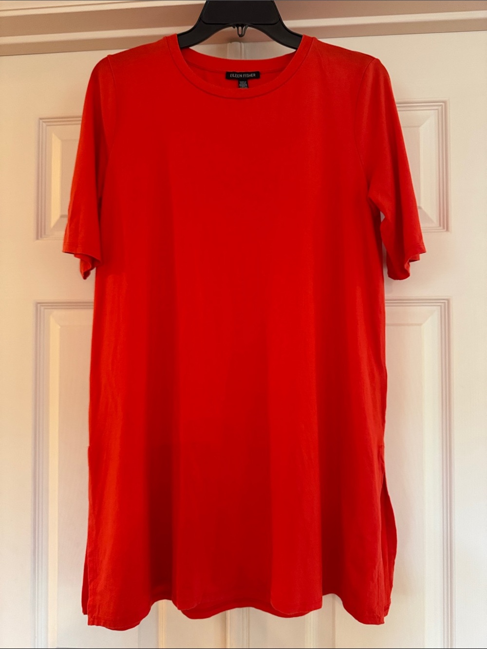 Eileen Fisher Short Sleeve jersey Tunic, Size M, Color Red